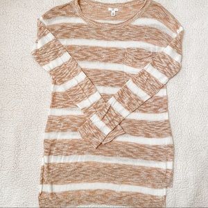 BP Long Striped Neutral Sweater